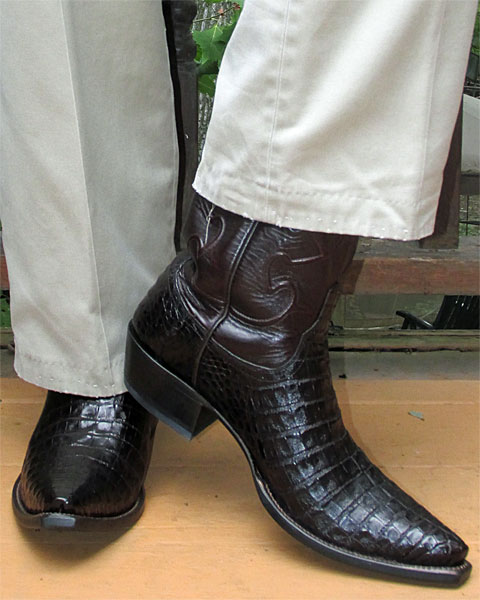 Lucchese Crocodile Belly Cowboy Boots