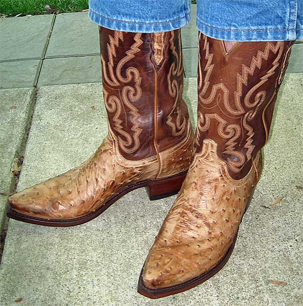 Lucchese Ostrich Cowboy Boots