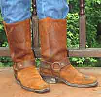 Dingo Rust Suede Motorcycle Cowboy Boots