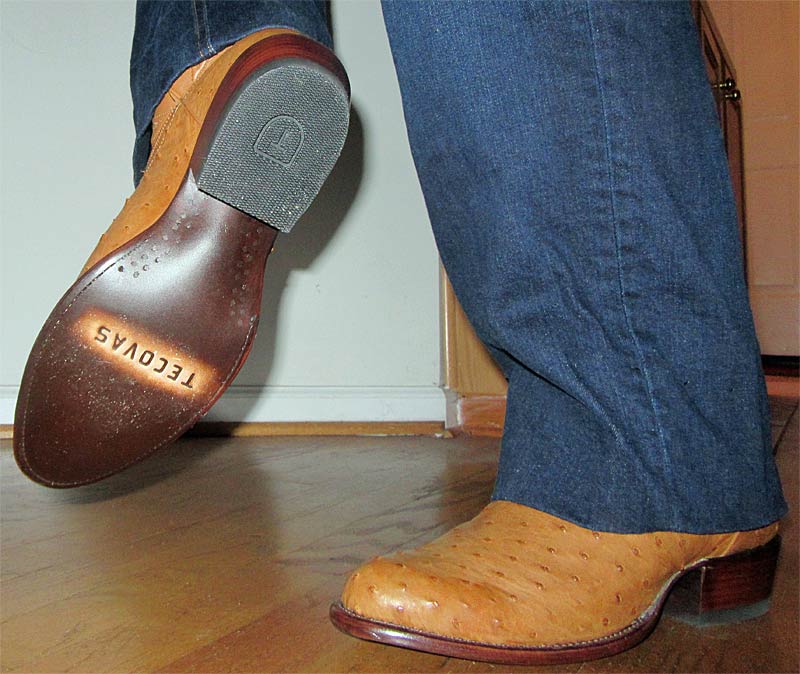 Tecovas Wyatt Desert Ostrich Cowboy Boots