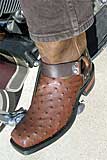 Brown Chippewa Ostrich Harness Boots