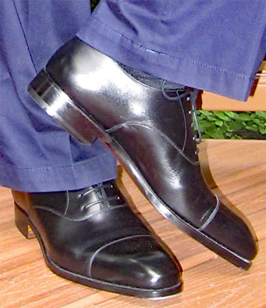 Carmina Black Oxford Cap Toe Dress Shoes