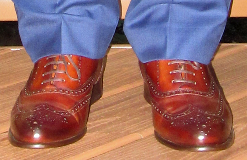 Paul Evans brown wingtip oxford dress shoes