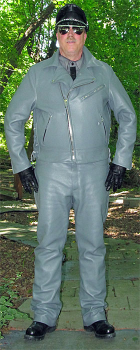 Custom Grey Leather Gear